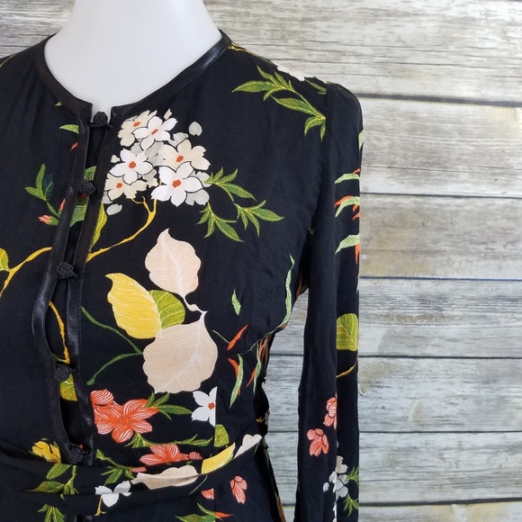 NWT Zara Floral Kimono Style Button Down Dress - Picture 8 of 8